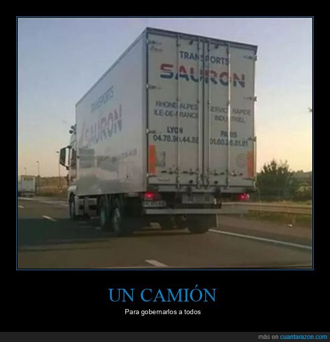 camión,el señor de los anillos,sauron
