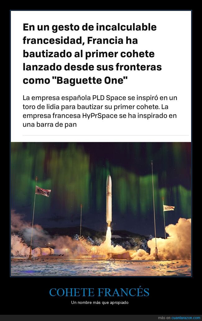 baguette one,cohete,francia