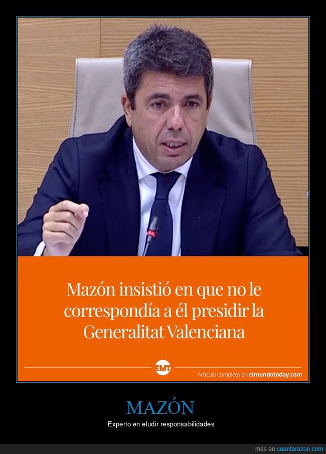 mazón,políticos,presidir,comunidad valenciana,el mundo today