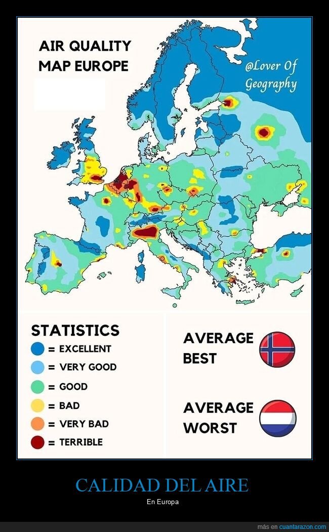calidad,aire,europa,mapas