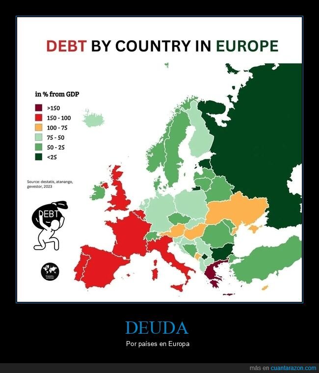 deuda,países,europa,mapas