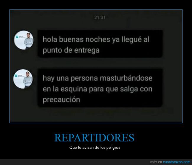 repartidor,punto de entrega,precaución