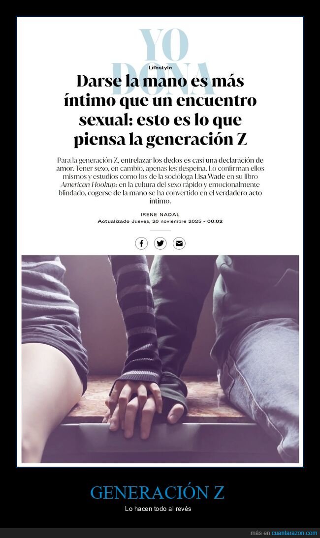 darse la mano,generación z