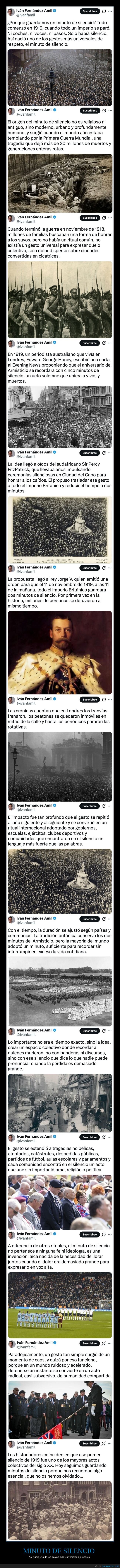 minuto de silencio,origen