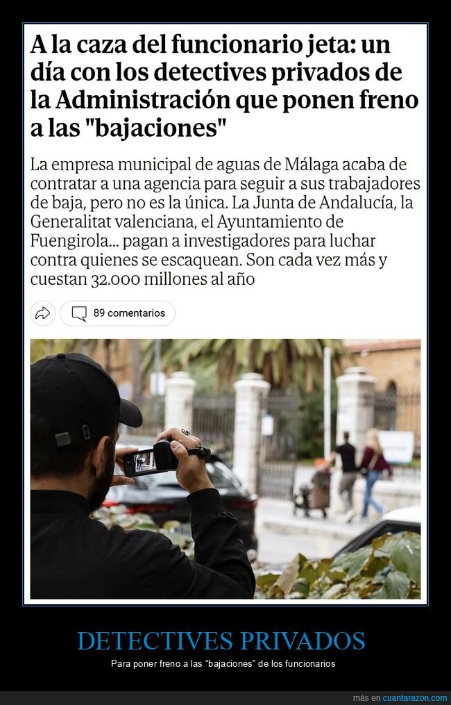 detectives privados,funcionarios,bajaciones