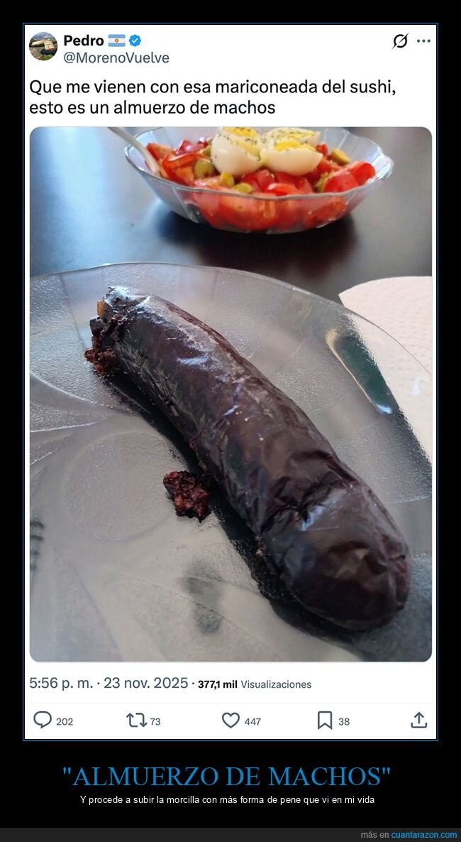 machos,morcilla,sushi