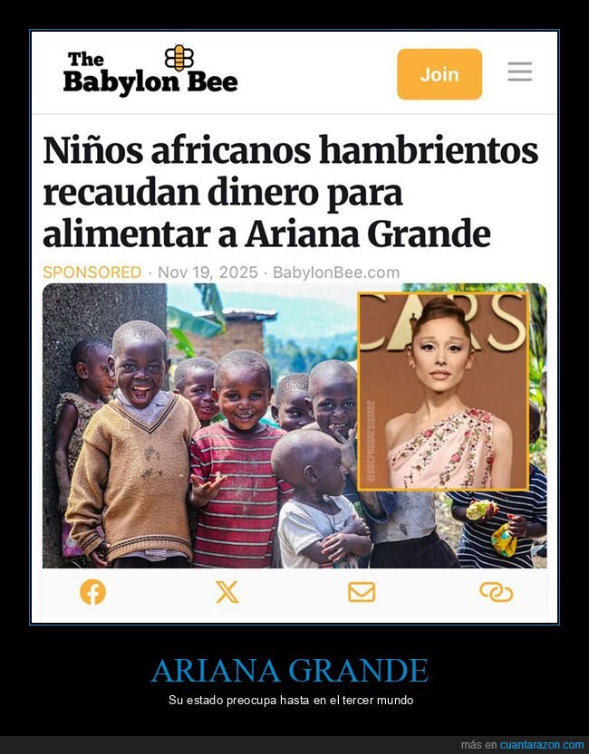 ariana grande,niños africanos