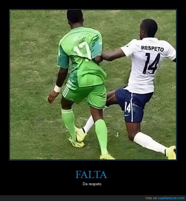 falta,fútbol,nombres,respeto