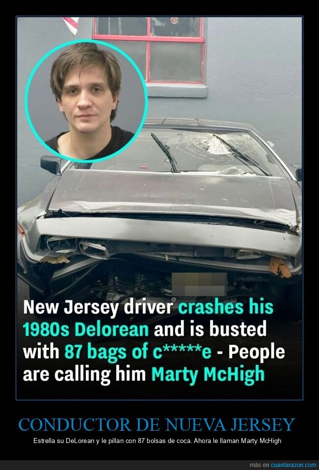 coche,delorean,accidente,coca,marty mchigh