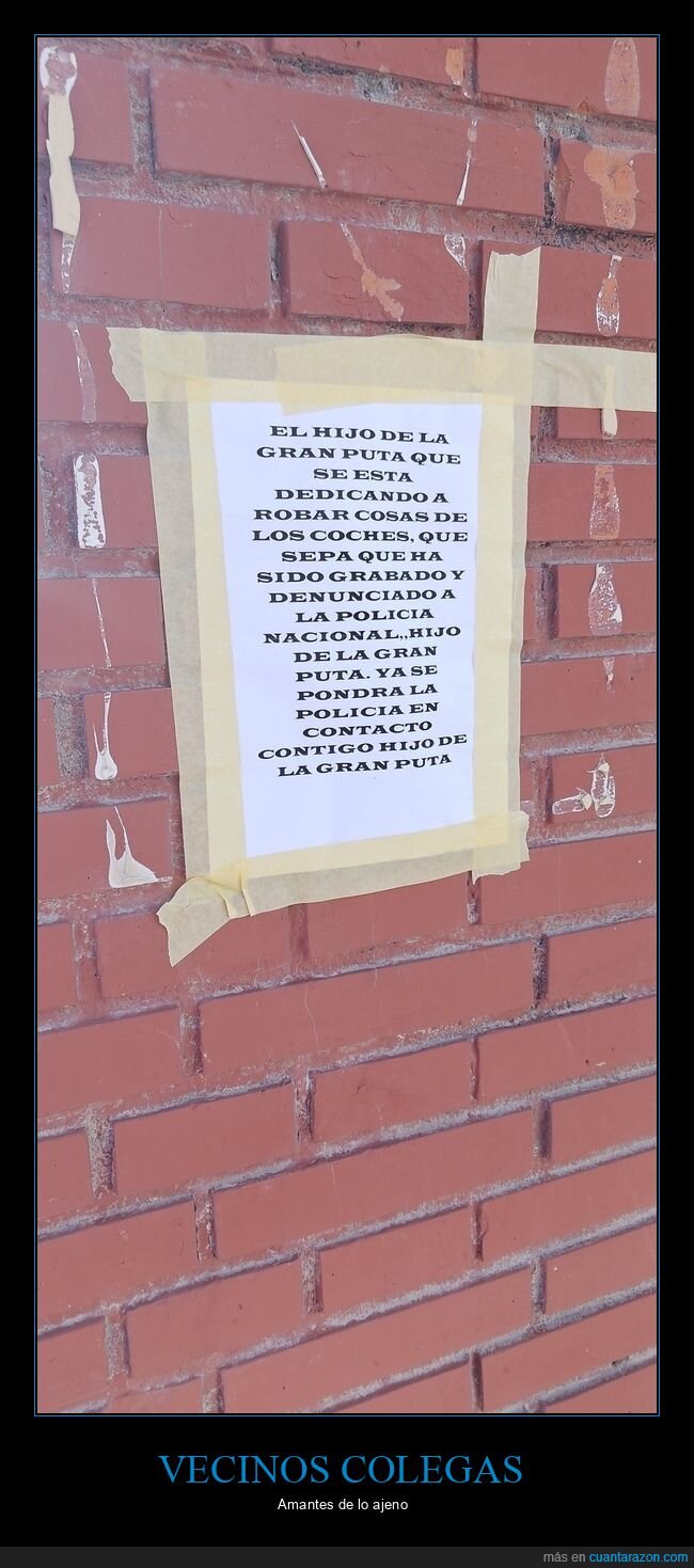 carteles,robar,vecinos