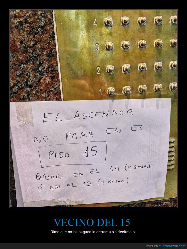 ascensor,carteles,parar,piso,vecinos