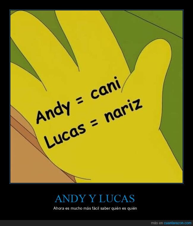 andy y lucas,cani,nariz