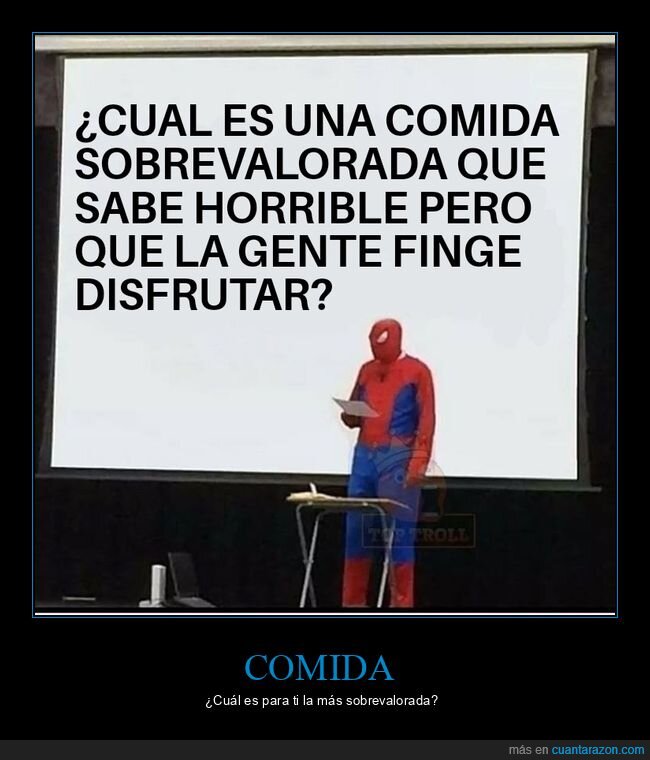 comida,sobrevalorada