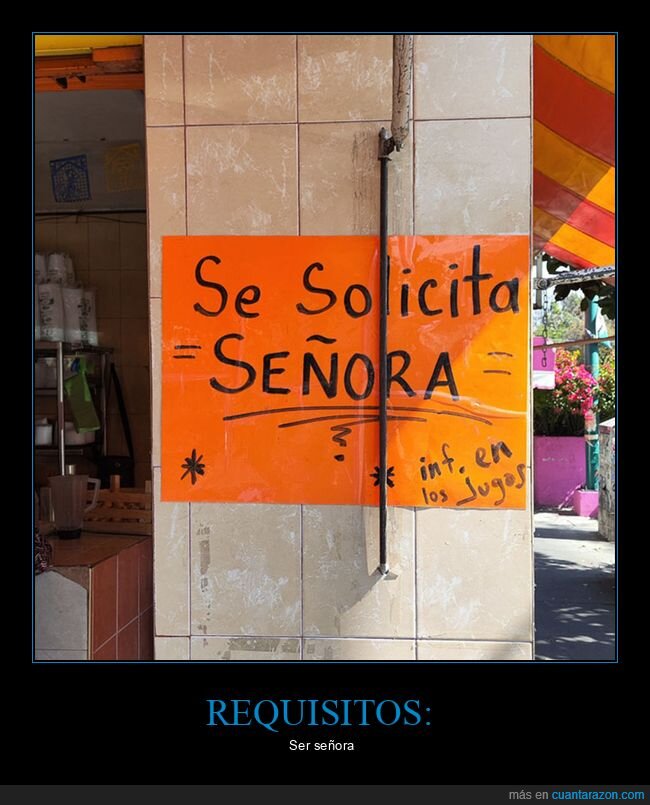 carteles,oferta de empleo,señora