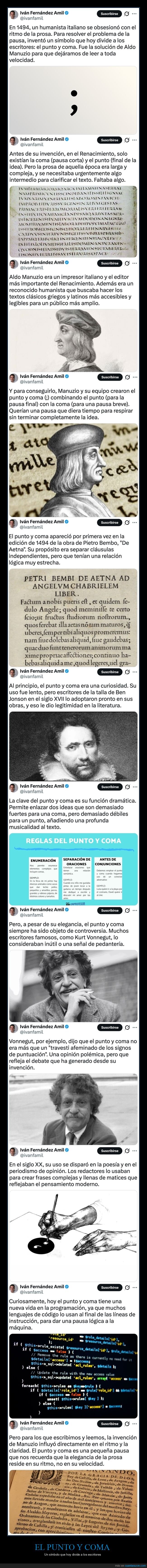 punto y coma,escritores