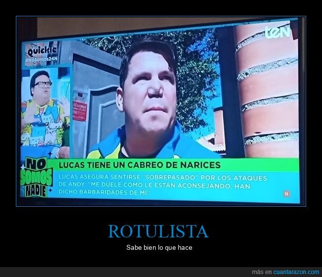 andy y lucas,nariz,rótulo