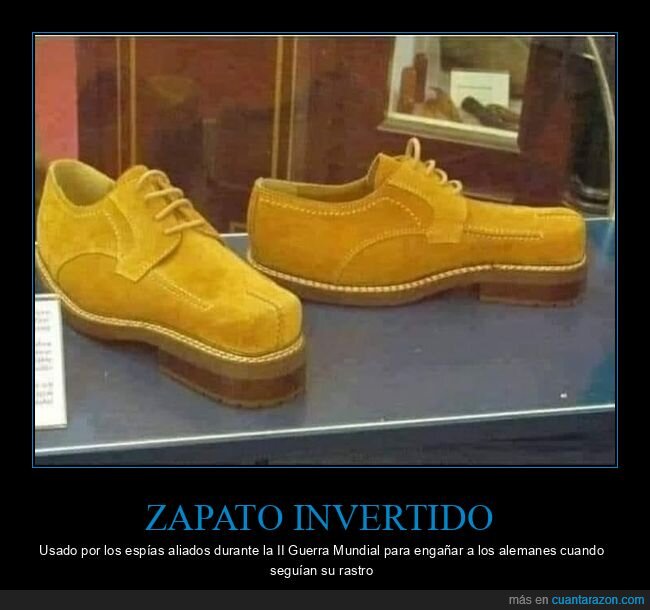 zapato,invertido,espías
