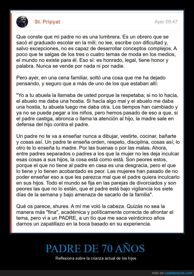 padre,70 años,crianza,hijos