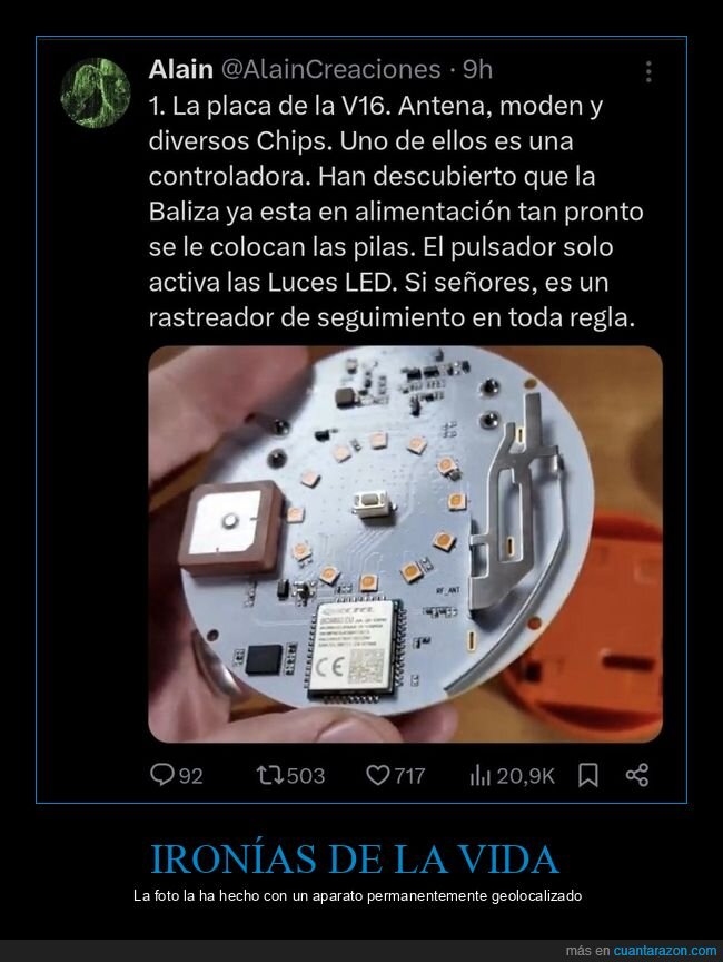 baliza v16,geolocalización