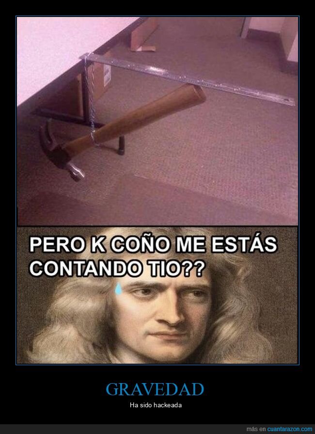 gravedad,martillo,newton,regla