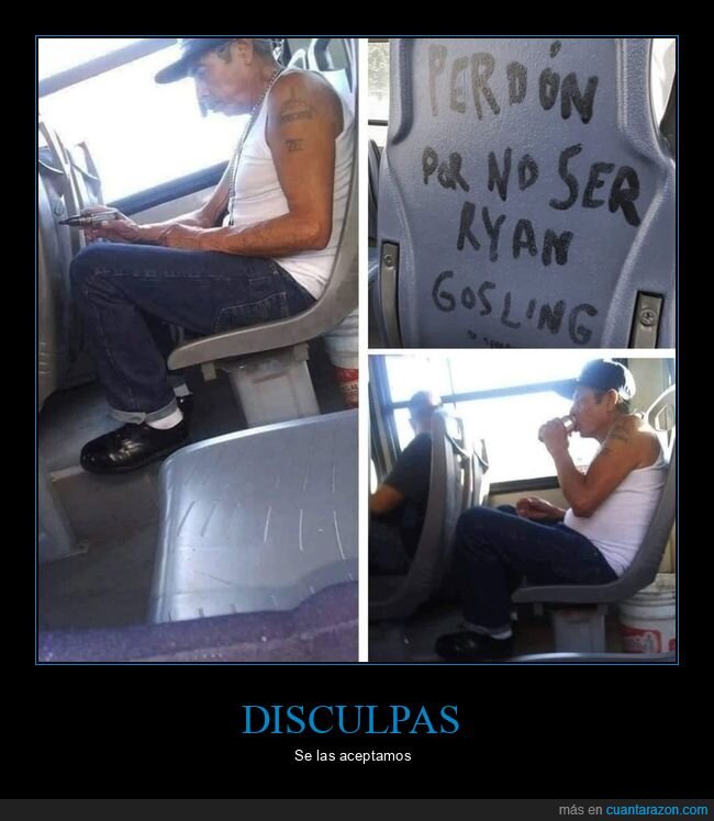 perdón,ryan gosling,autobús