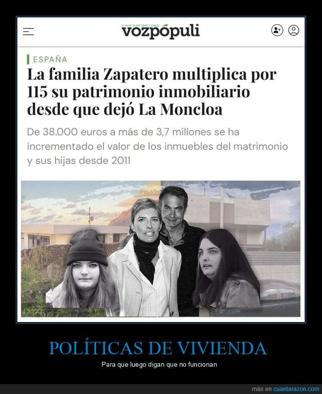 zapatero,patrimonio inmobiliario