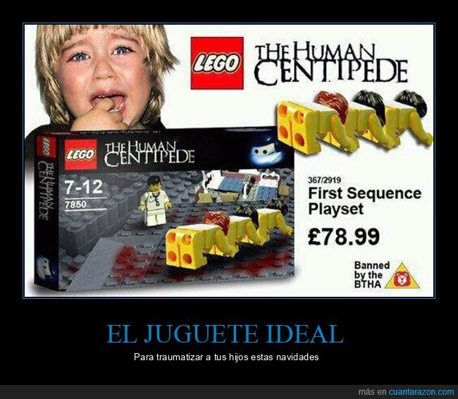 ciempiés humano,lego