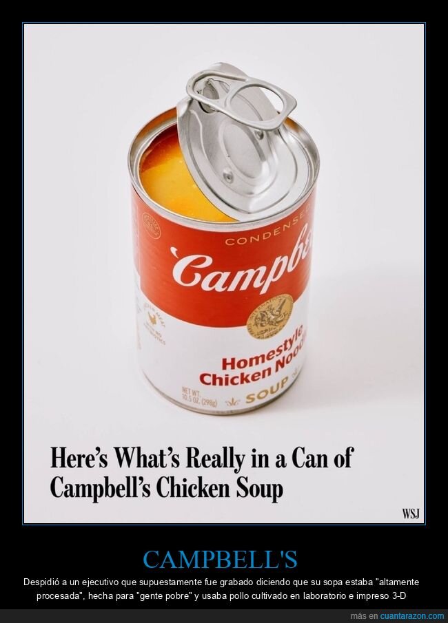 campbell's,sopa,despido,ejecutivo