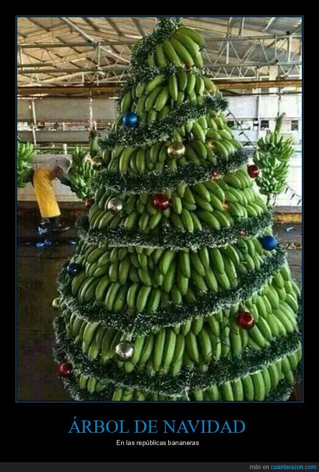 árbol de navidad,plátanos