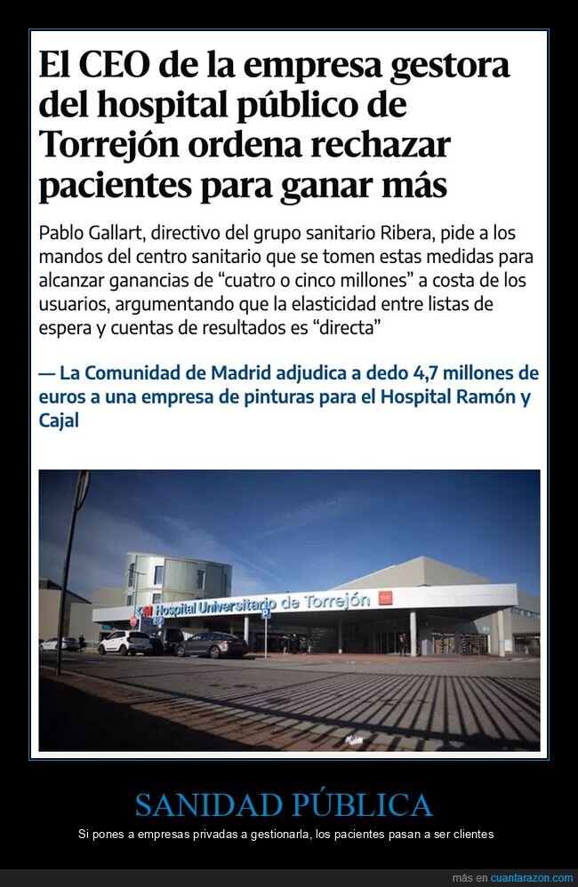 ceo,ganar,hospital,pacientes,rechazar