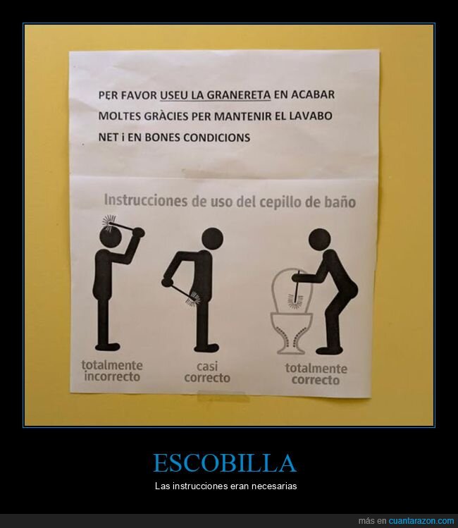 aseo,carteles,escobilla,instrucciones