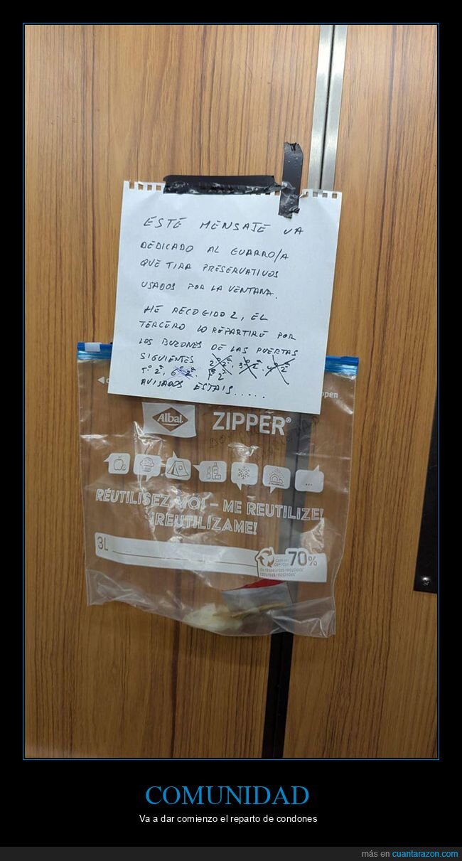 carteles,condones,vecinos