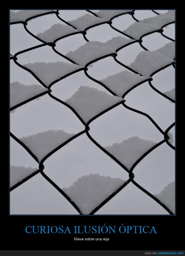 ilusión óptica,nieve,reja
