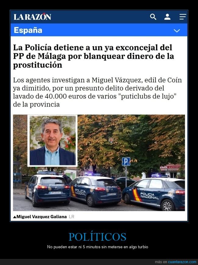 exconcejal,blanquear,dinero