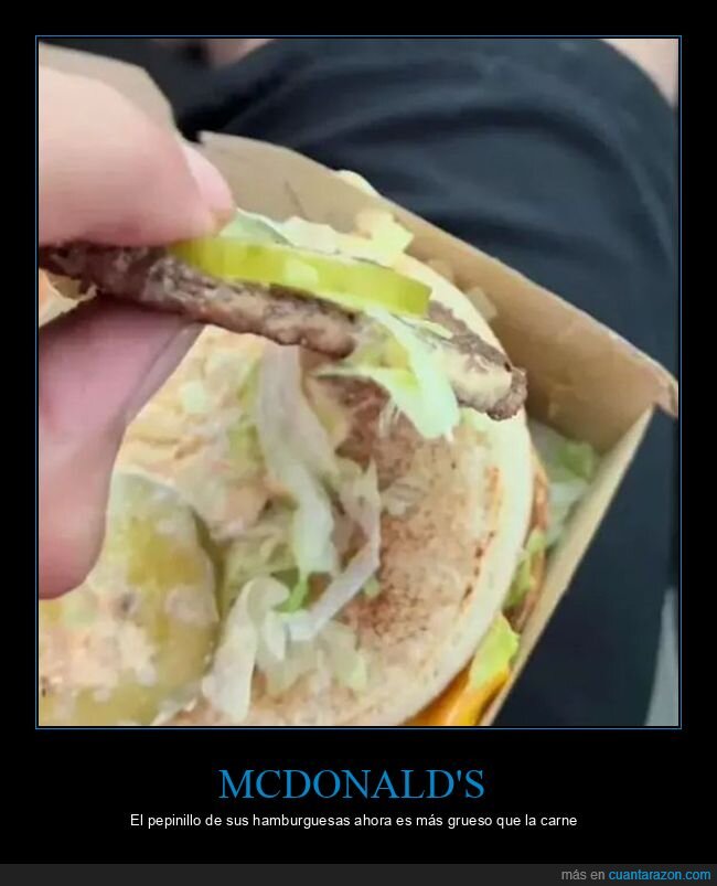 carne,hamburguesa,mcdonald's,pepinillo