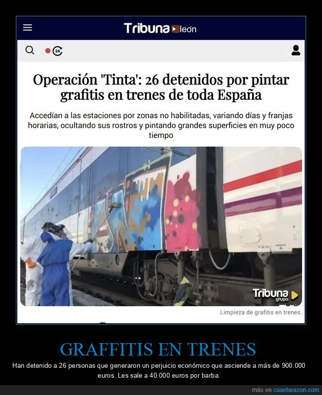 graffitis,trenes,detenidos