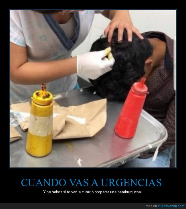 botes,ketchup,mostaza,urgencias