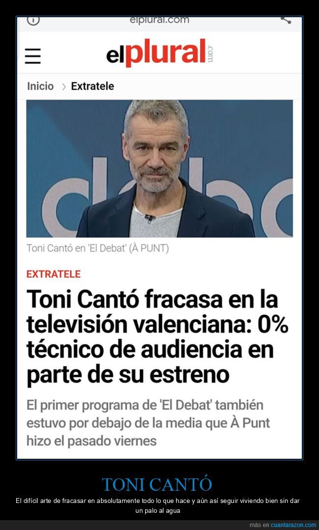 audiencia,toni cant&oacute;
