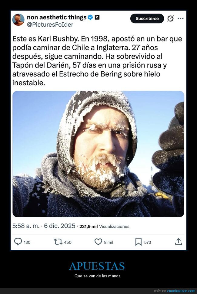 apuesta,caminar,karl bushby