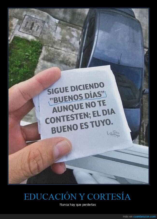 buenos d&iacute;as,contestar