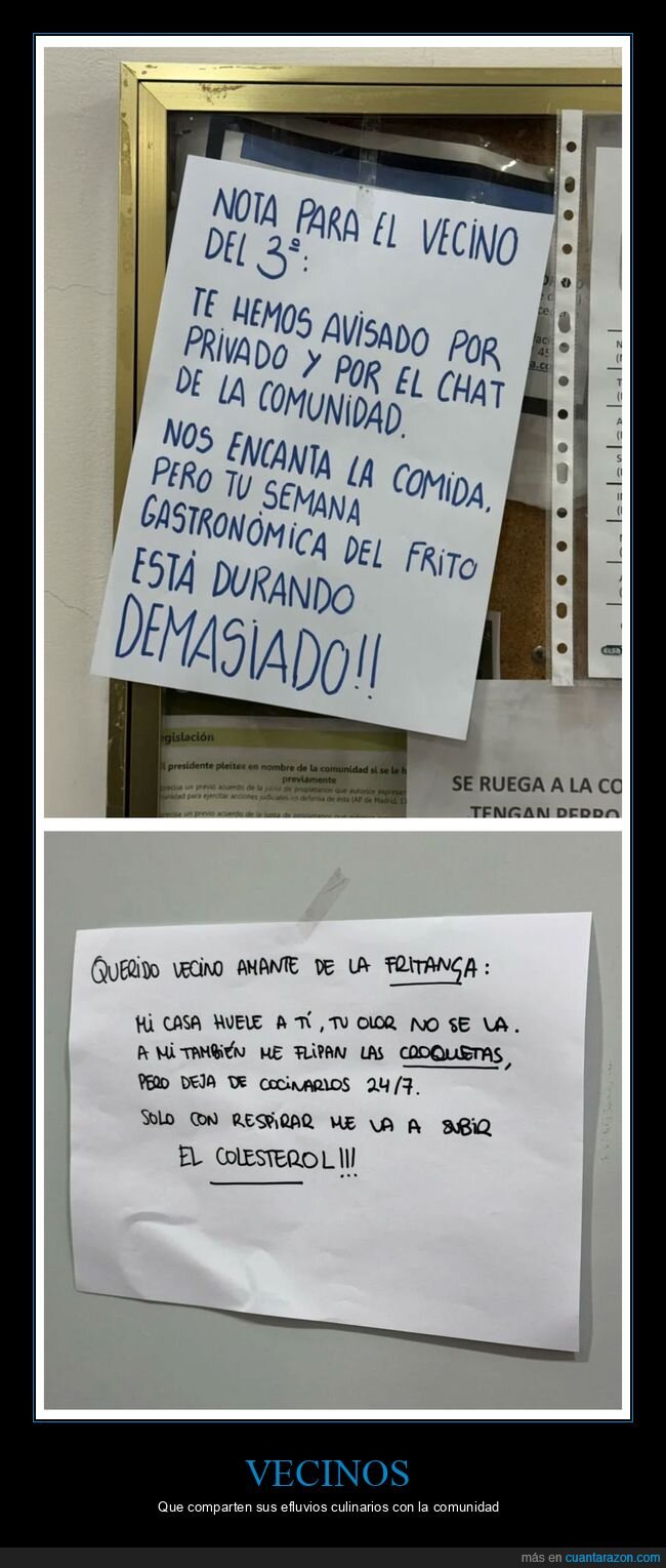 vecinos,carteles,comida