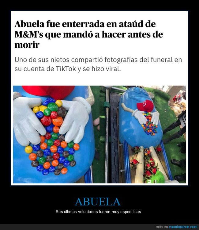 abuela,ata&uacute;d,m&m's