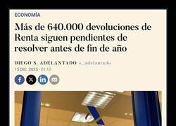 Enlace a Para cobrar no, pero para devolver se toman su tiempo...