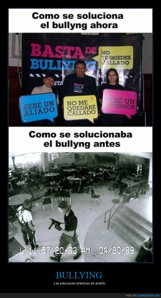 ahora,antes,bullying,columbine,solucionar