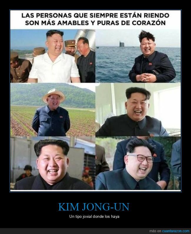 amable,kim jong un,puro de coraz&oacute;n,riendo