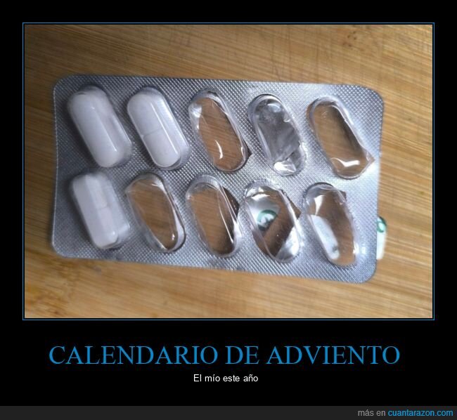 calendario de adviento,pastillas