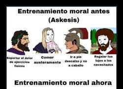 Enlace a Entrenamiento moral antes VS ahora
