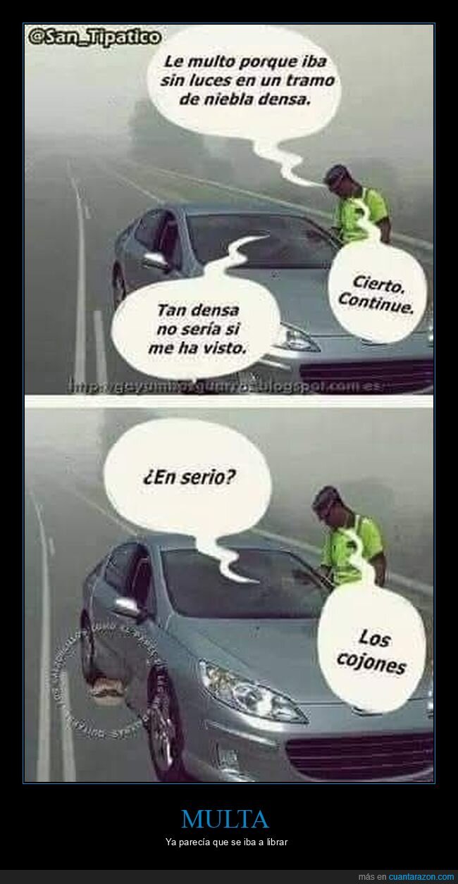 multa,luces,niebla
