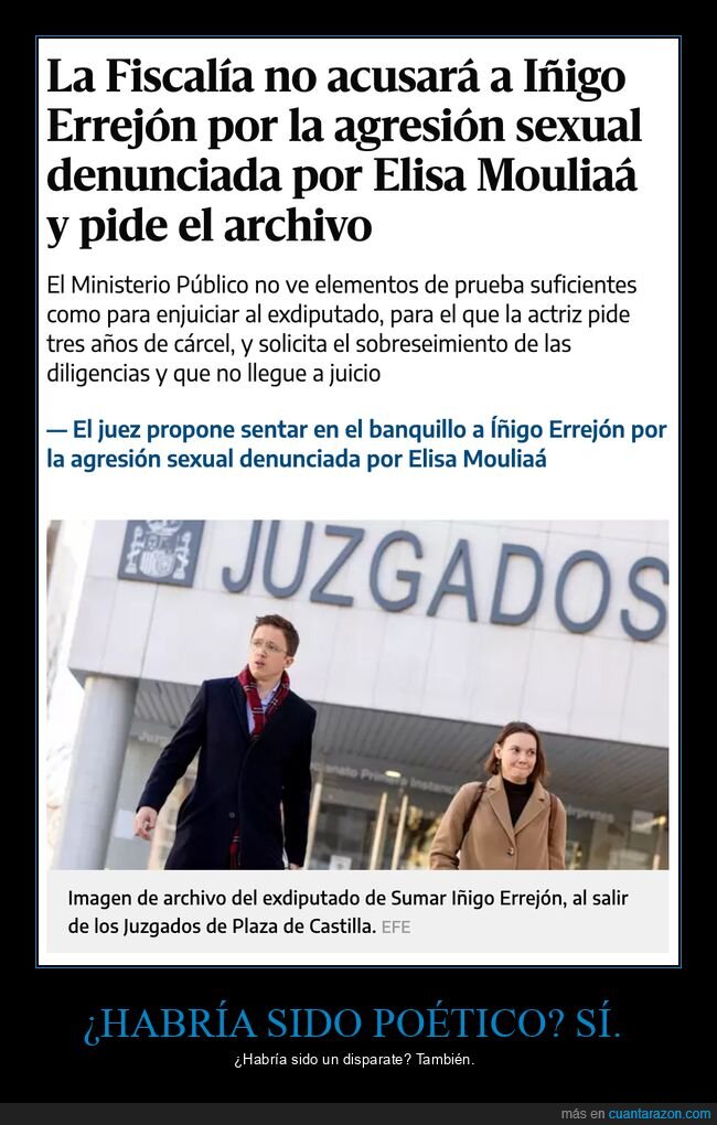 fiscal&iacute;a,acusar,&iacute;&ntilde;igo errej&oacute;n,elisa,moulia&aacute;