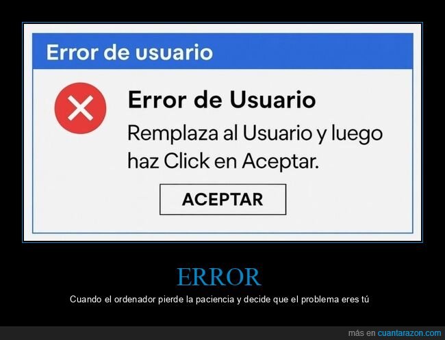 error,usuario